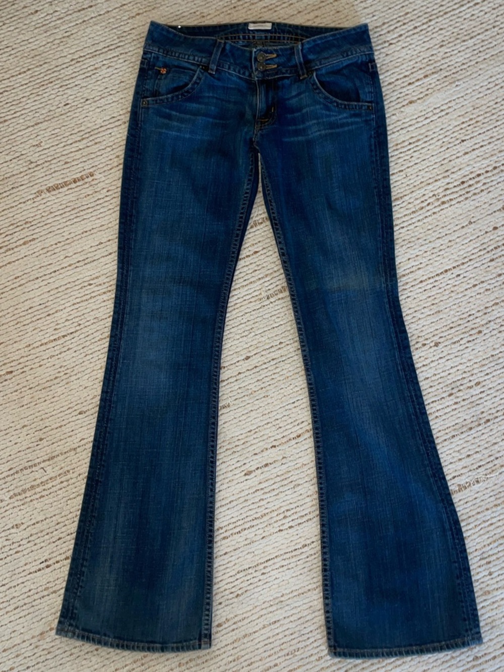 Hudson Jeans Dark Blue Flare Wide Leg Jeans